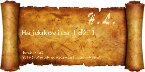 Hajdukovics Lél névjegykártya